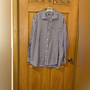 Peter Millar 100%Cotton Long Sleeve Button Down Shirt Men Size Extra Lar…